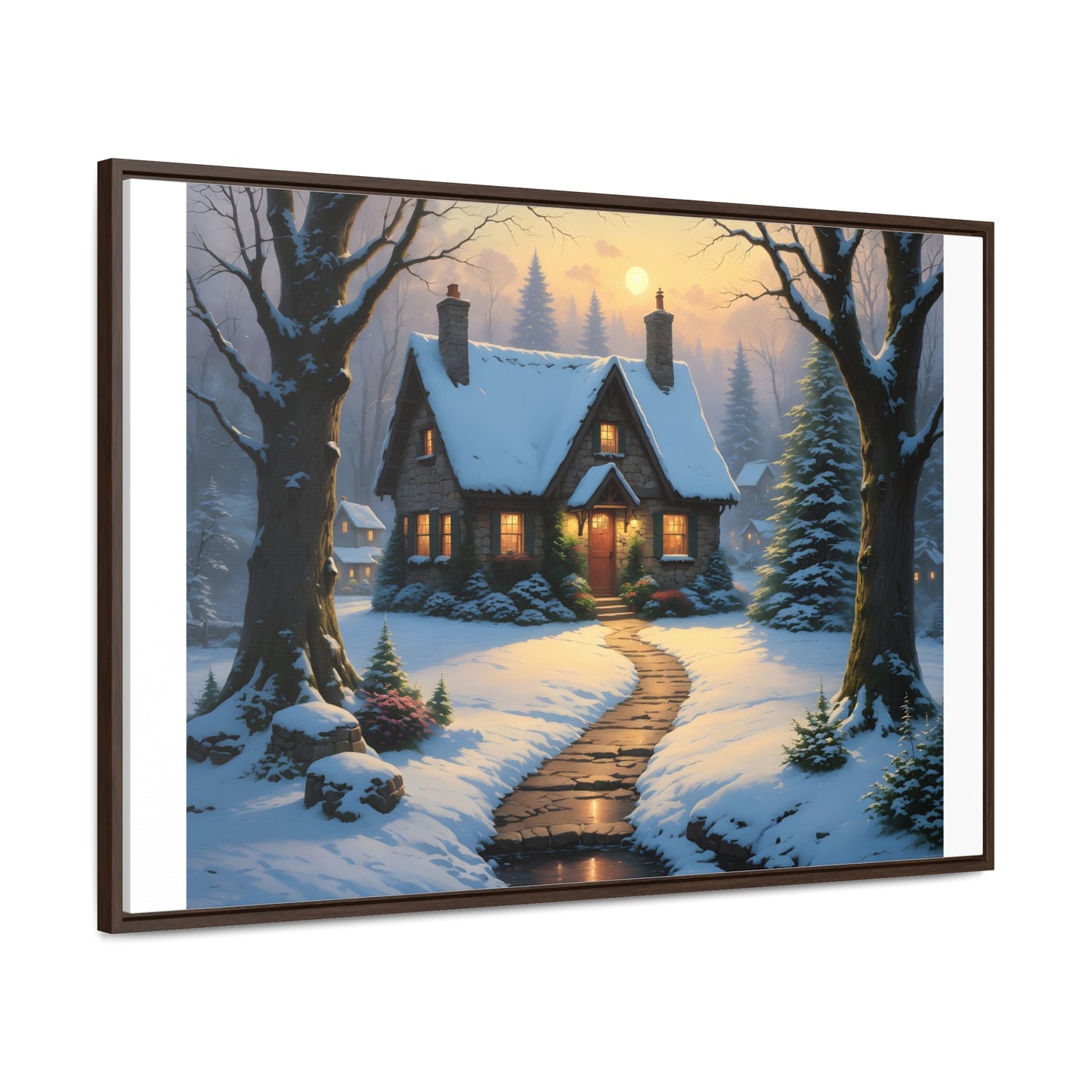 Canvas Wraps - Cottage in the Magic Forest Landscape