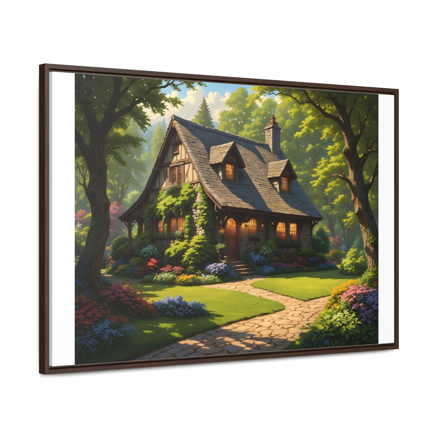 Canvas Wrap - Magic Forest Cottage Landscape