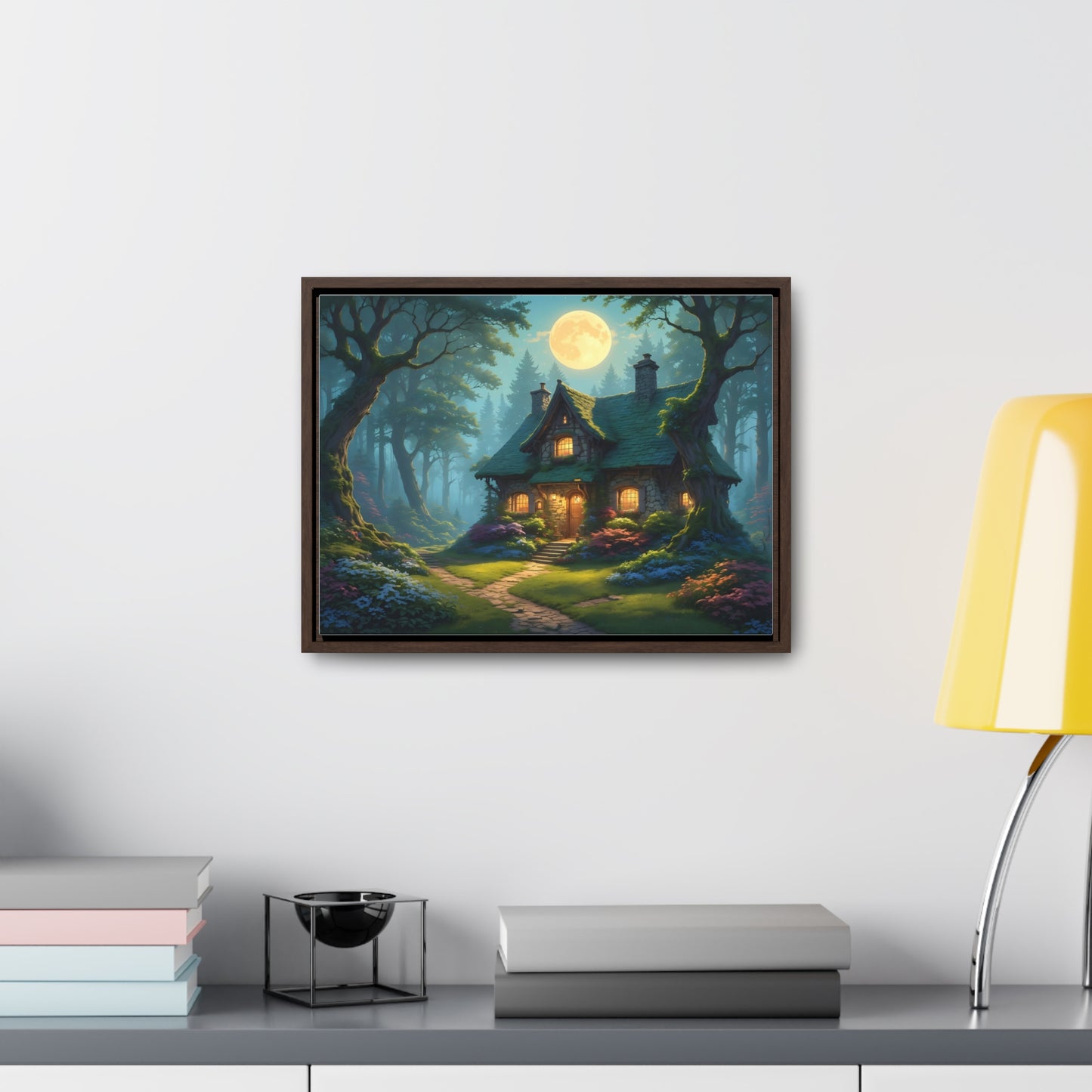 Canvas Wraps Landscape Cottage in Magic Forest Wall Art