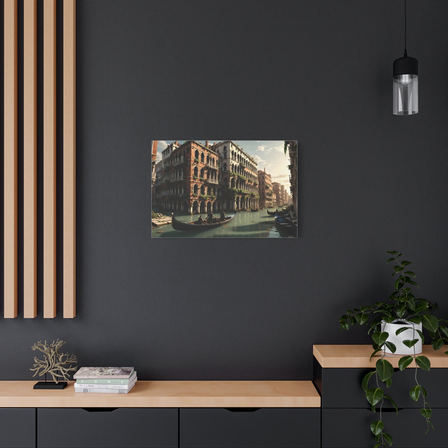 Canvas Wall Art - Post Apocalyptic Venice Fantasy