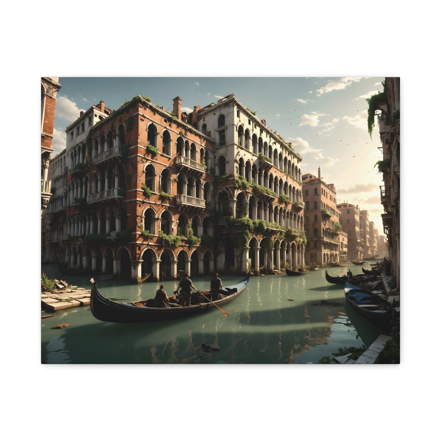 Canvas Wall Art - Post Apocalyptic Venice Fantasy