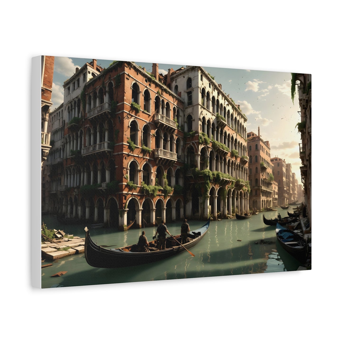 Canvas Wall Art - Post Apocalyptic Venice Fantasy