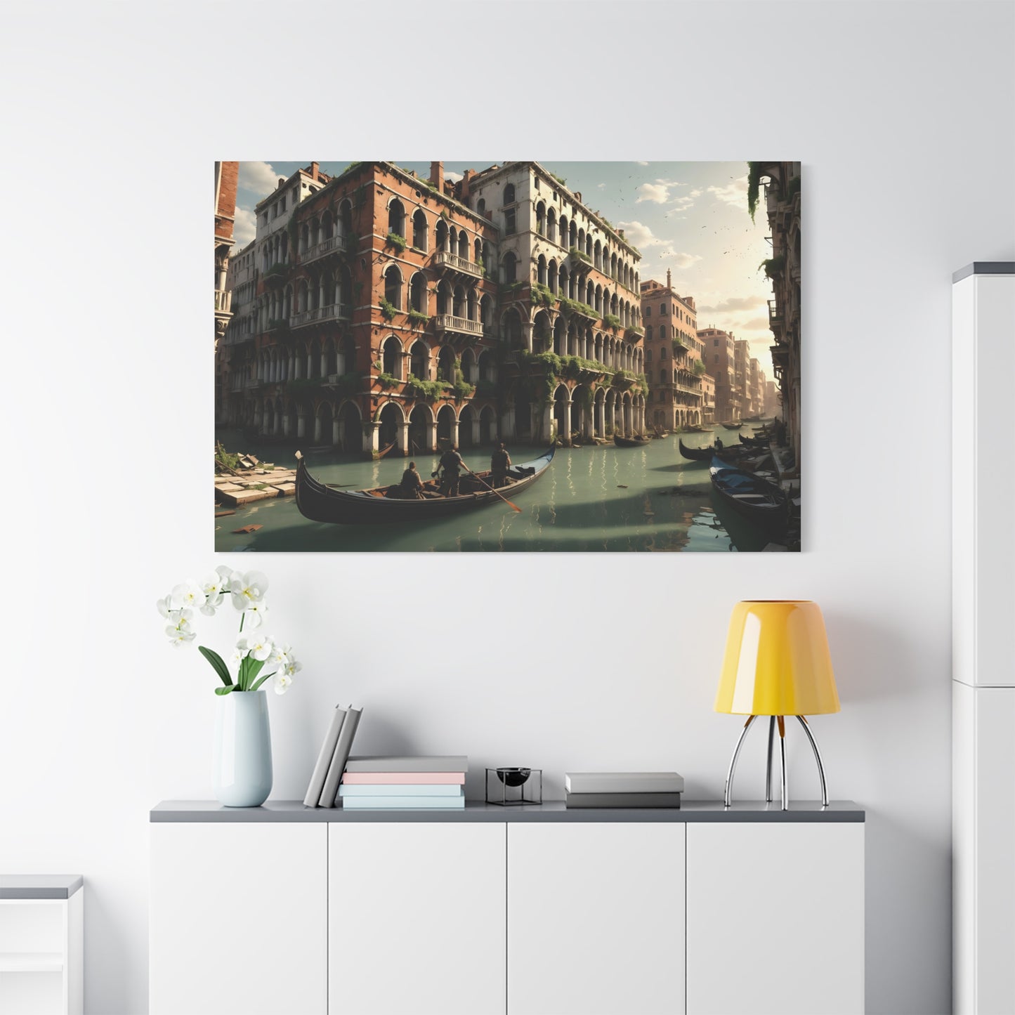 Canvas Wall Art - Post Apocalyptic Venice Fantasy