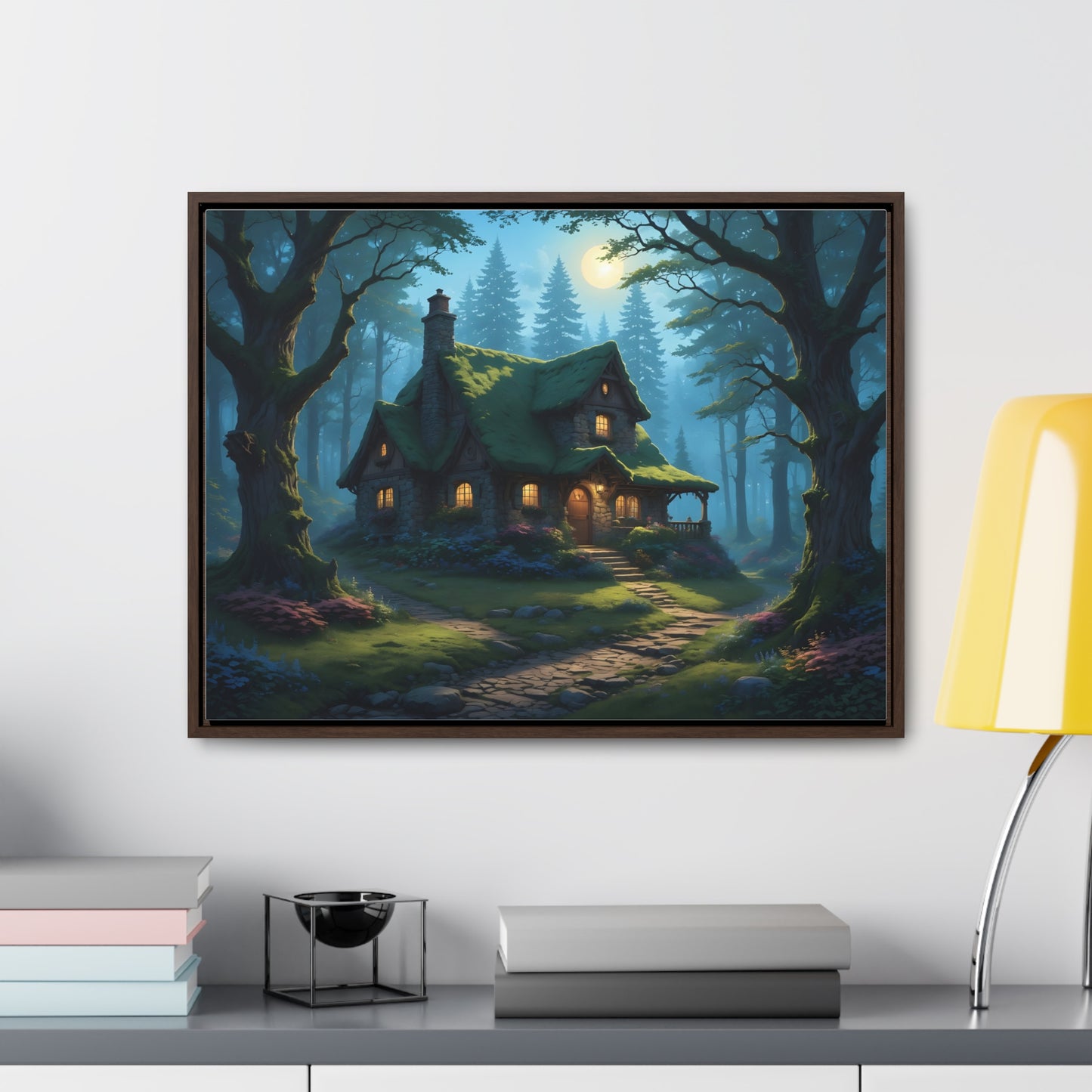 Canvas Wrap - Cottage in the Magic Forest Landscape