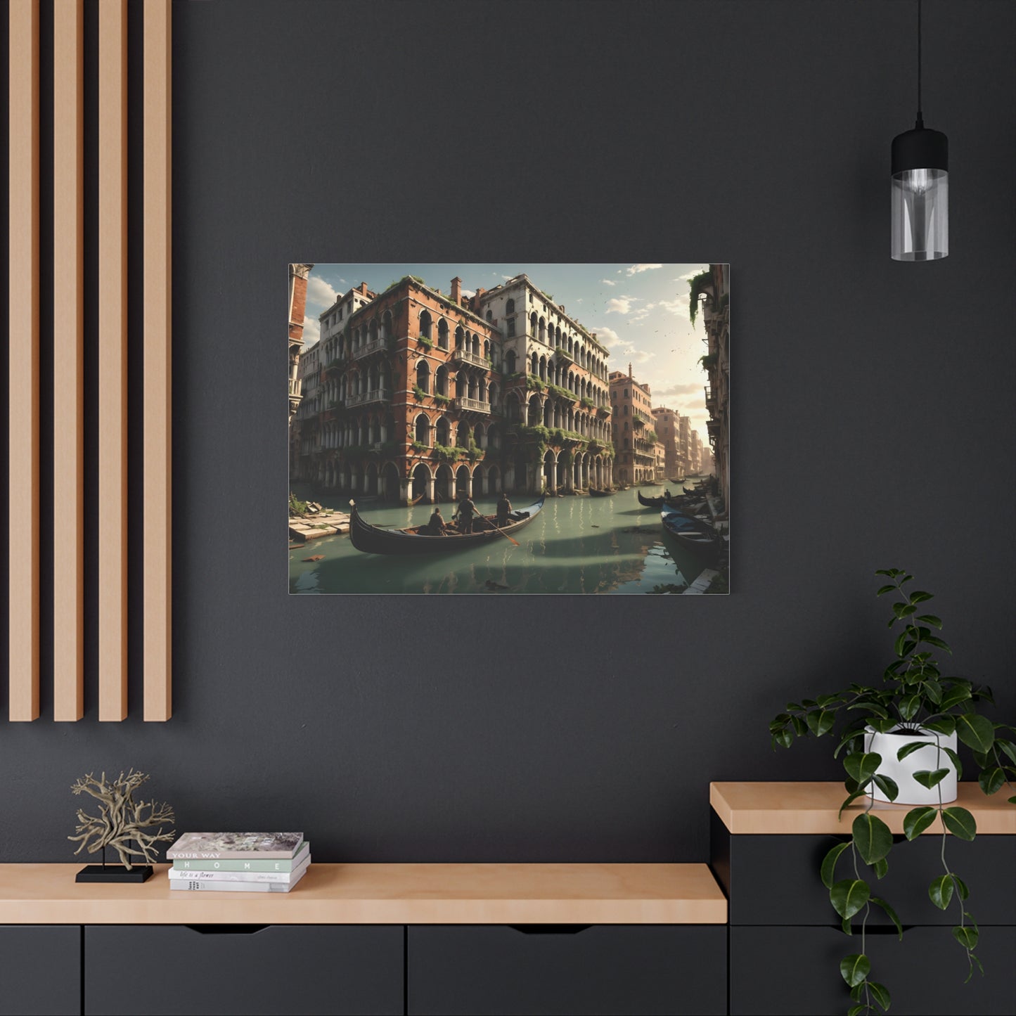 Canvas Wall Art - Post Apocalyptic Venice Fantasy