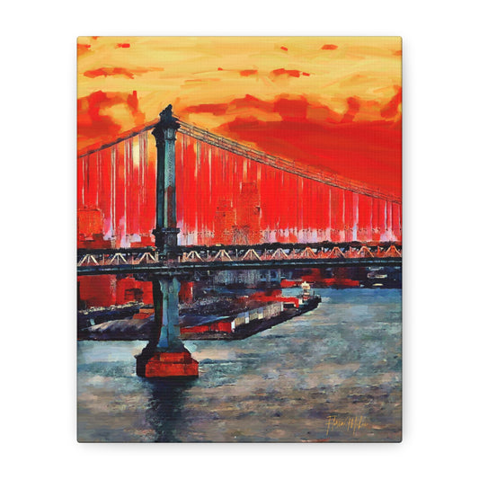 Manhattan Bridge, New York City, USA Matte Canvas, Stretched, 1.25"