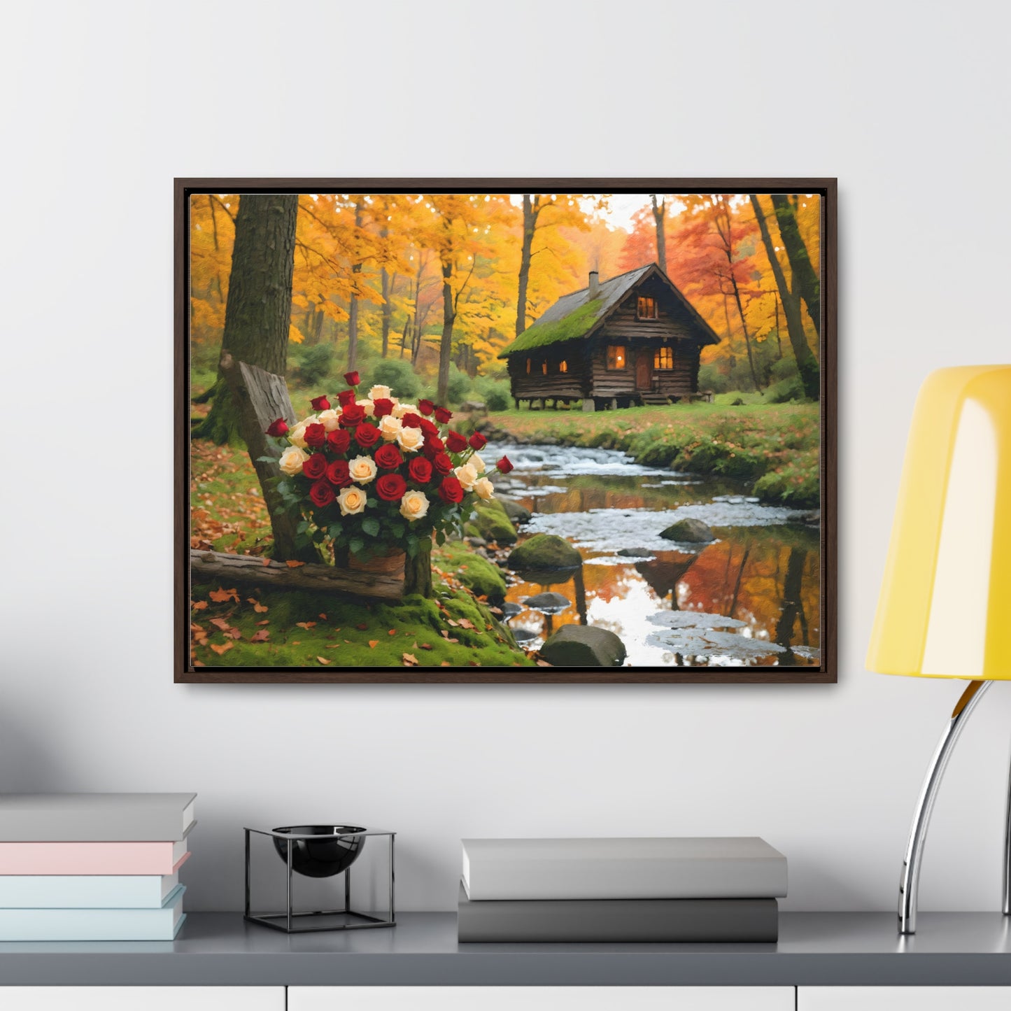 Gallery Canvas Wraps, Horizontal Frame, Forest landscape idyllic atmosphere