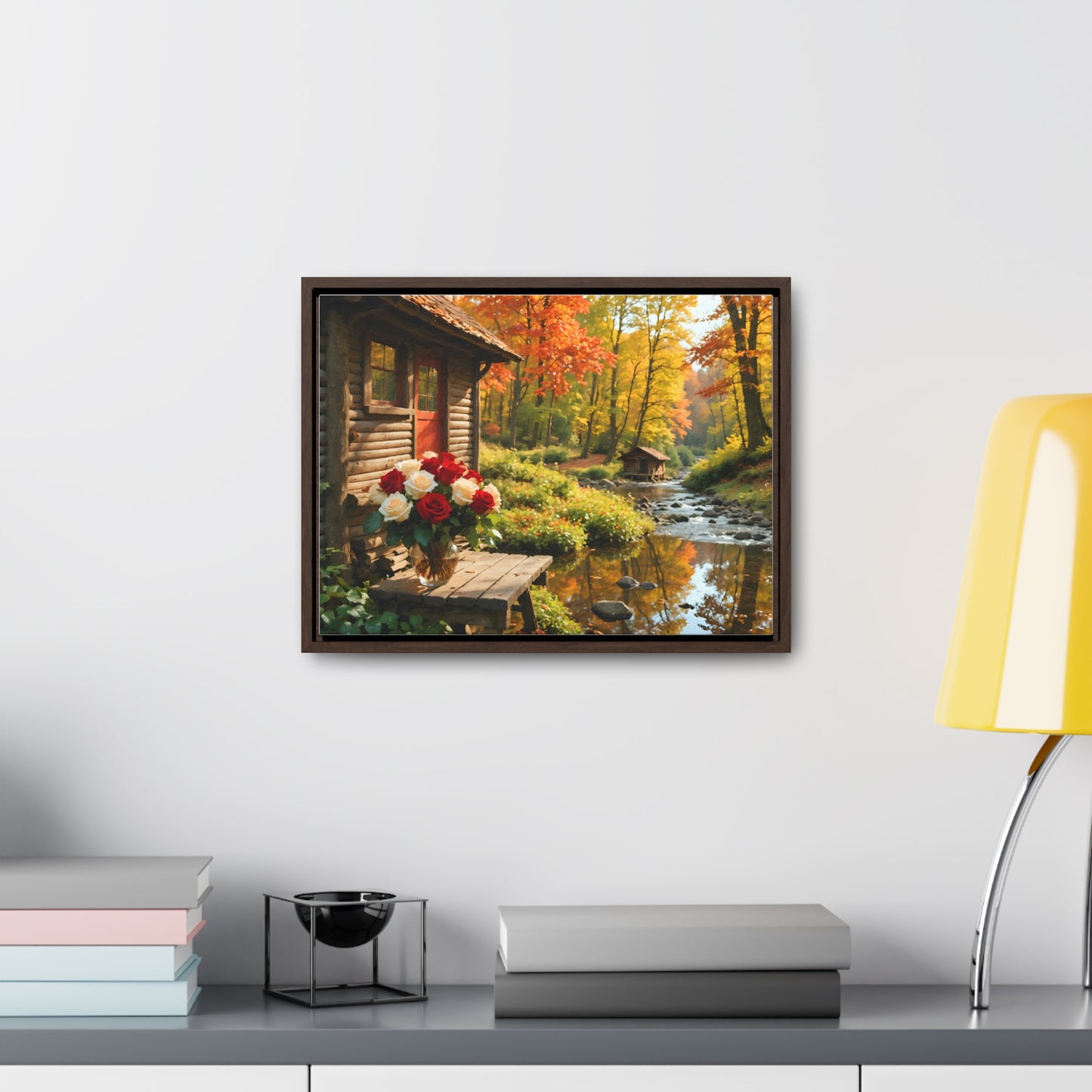 Forest landscape idyllic atmosphere – Canvas print wrap