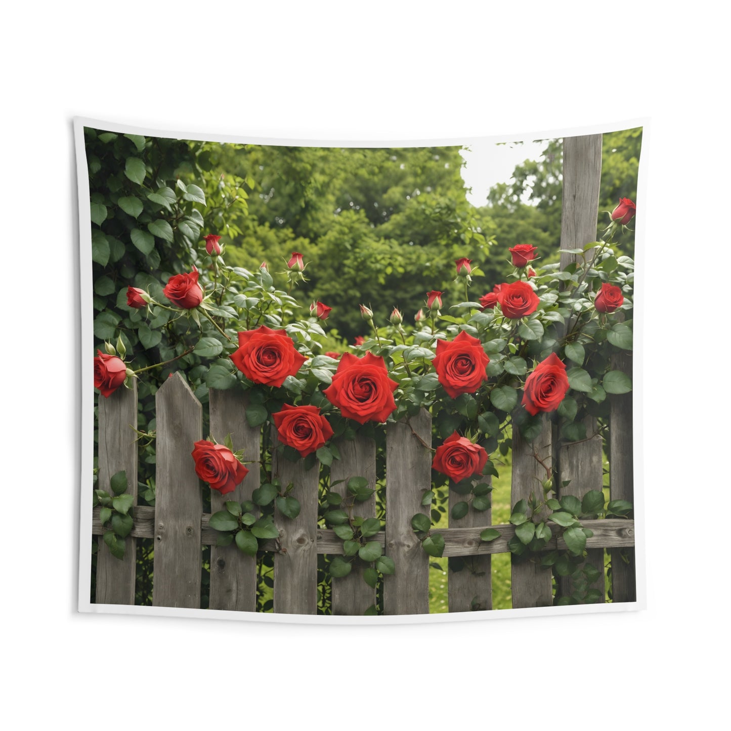 Red roses in the garden, Tapestry