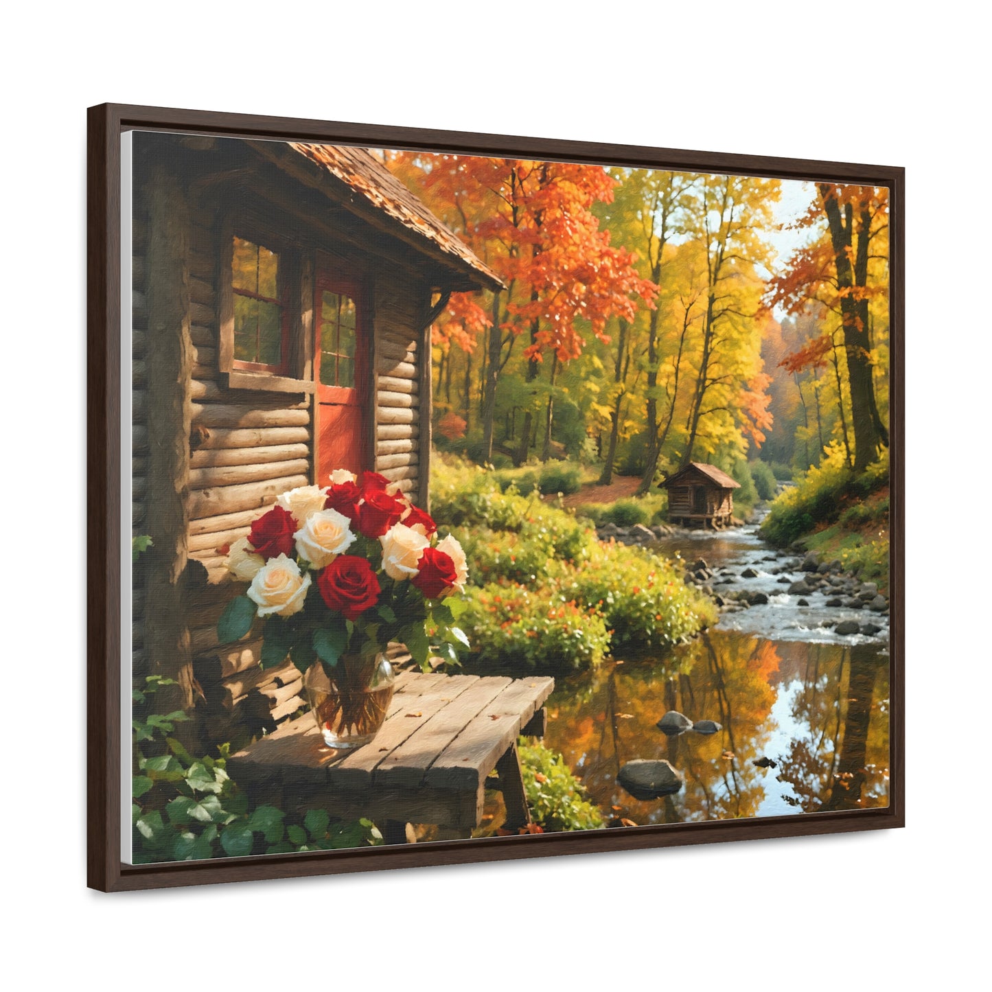 Forest landscape idyllic atmosphere – Canvas print wrap