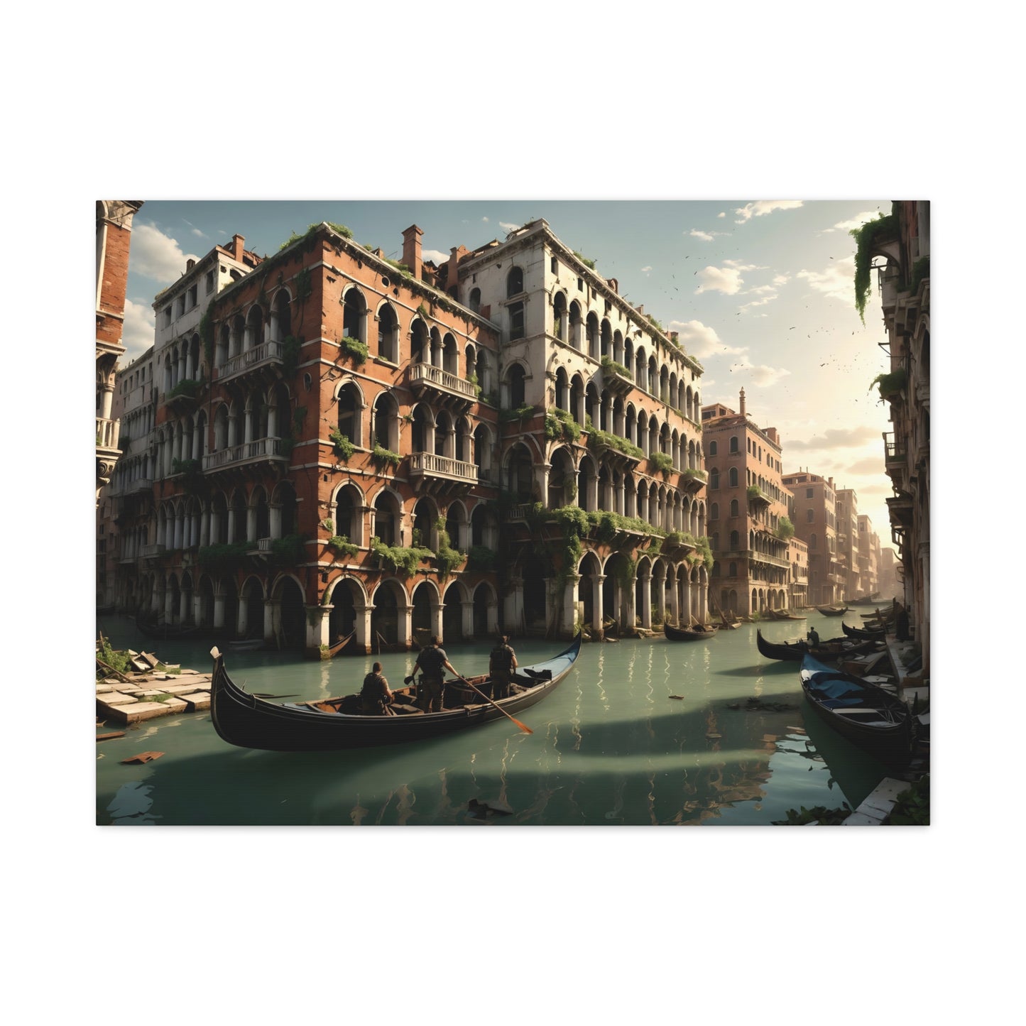 Canvas Wall Art - Post Apocalyptic Venice Fantasy