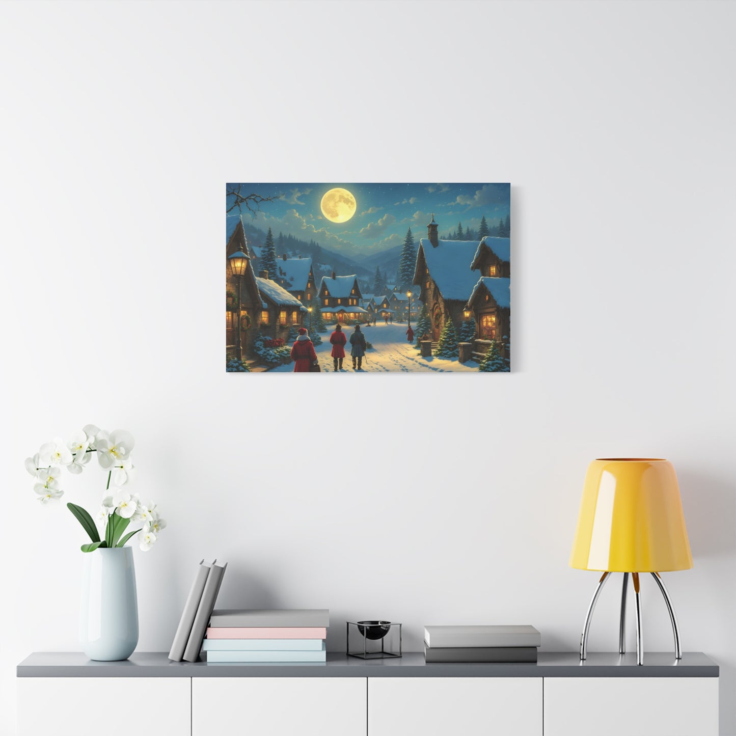 Canvas Print - Christmas Night, Thomas Kinkade inspiration