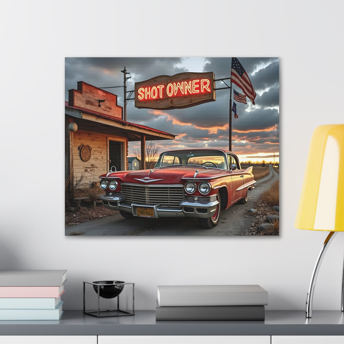 Canvas Prints - Mid West Neon Sign Shot Owner scene