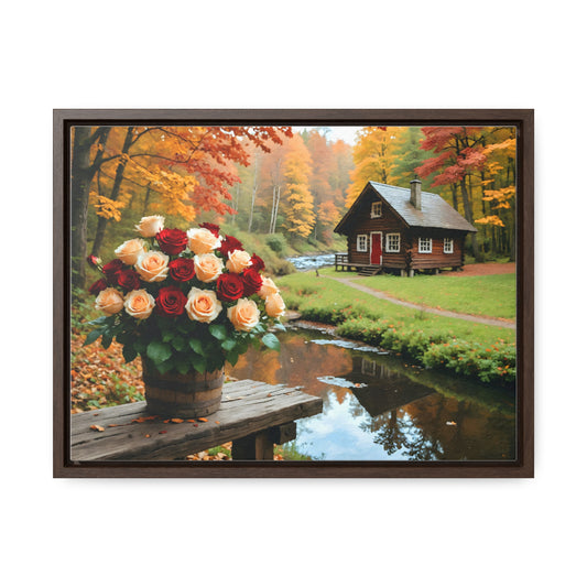 Forest landscape idyllic atmosphere – Canvas print wrap