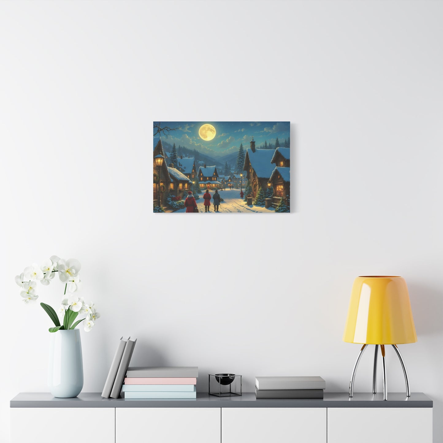 Canvas Print - Christmas Night, Thomas Kinkade inspiration