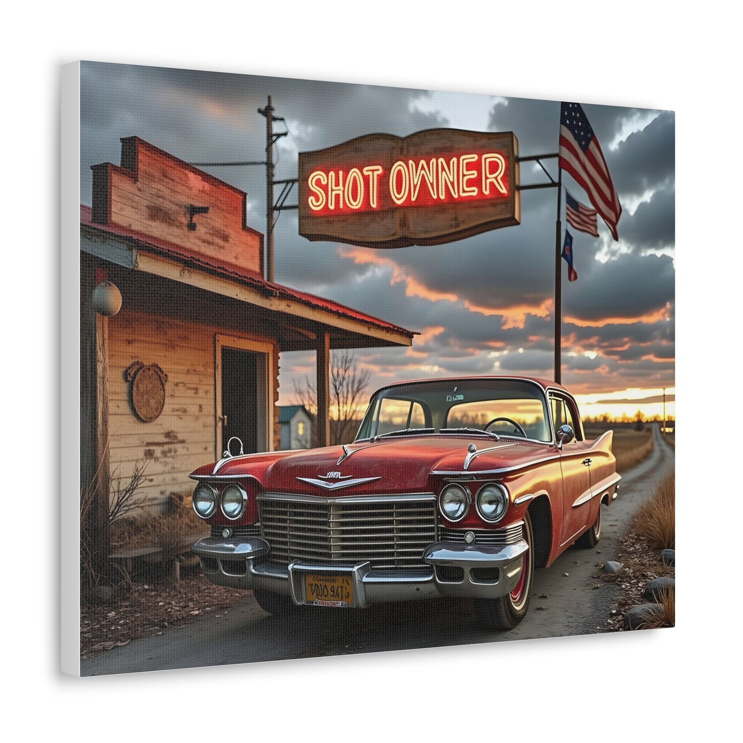 Canvas Prints - Mid West Neon Sign Shot Owner scene