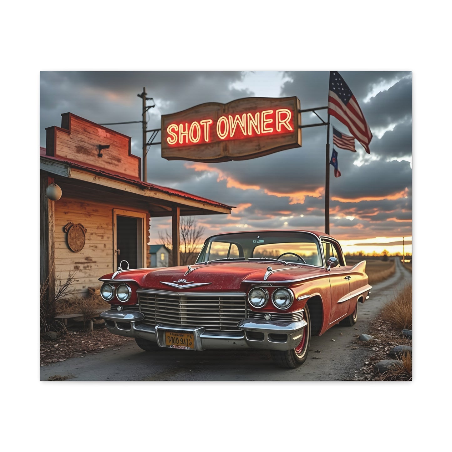 Canvas Prints - Mid West Neon Sign Shot Owner scene