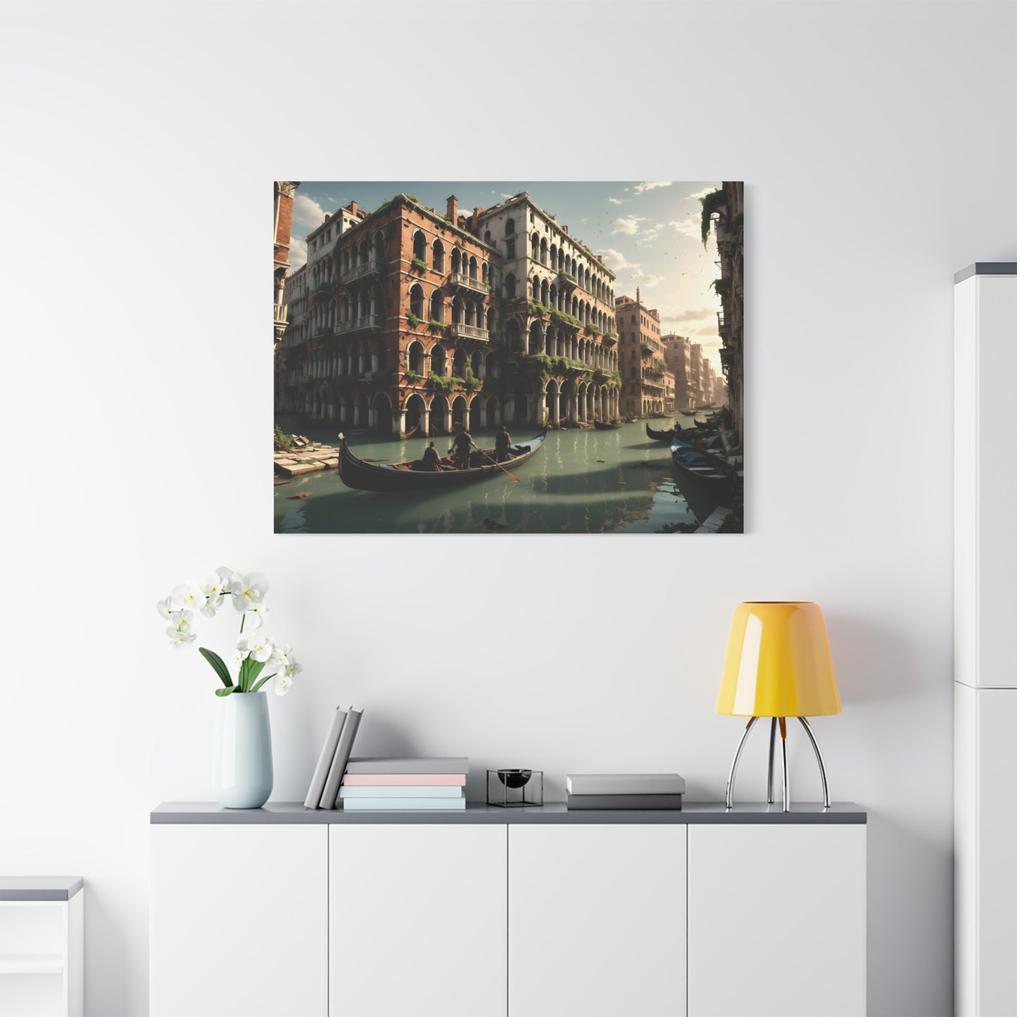 Canvas Wall Art - Post Apocalyptic Venice Fantasy