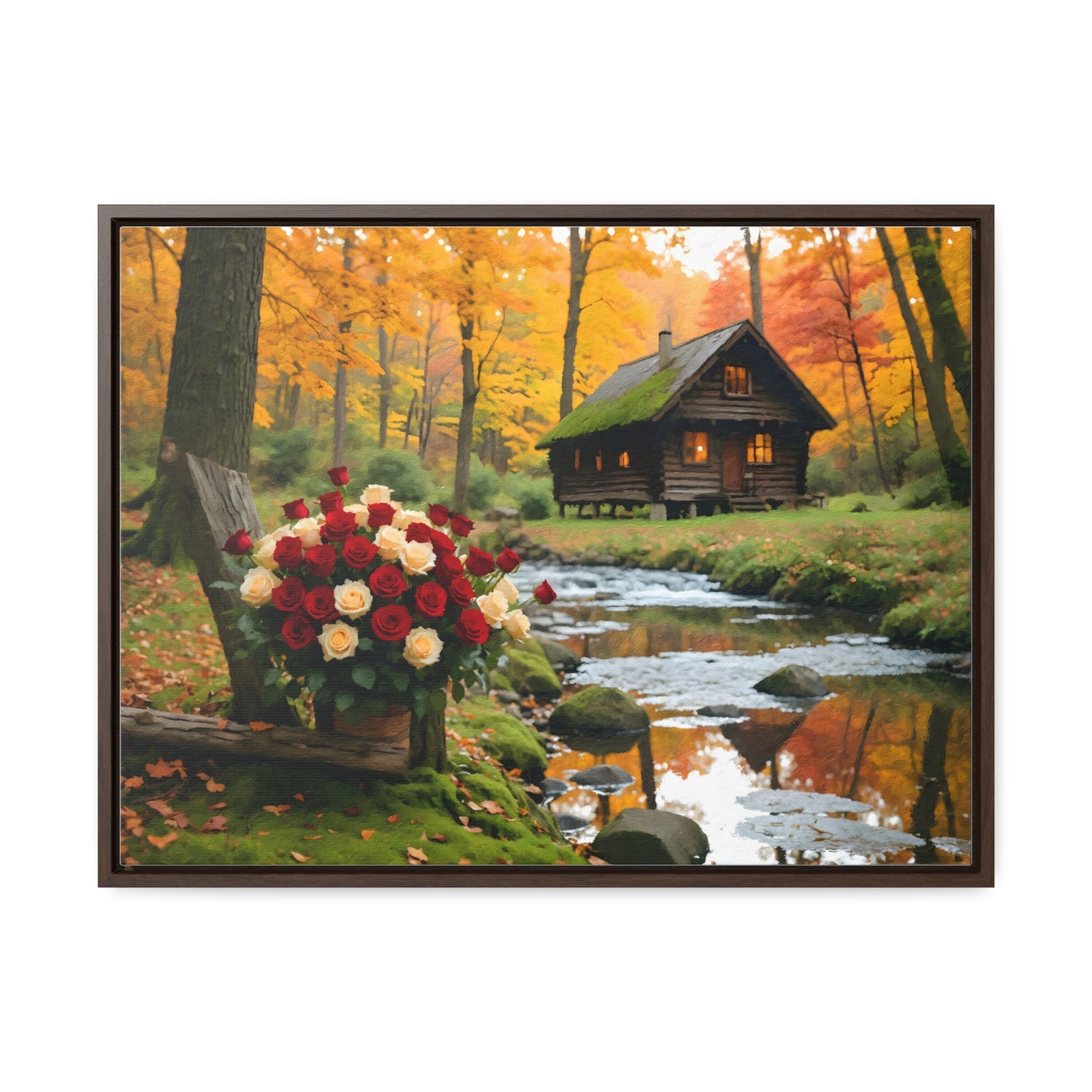 Gallery Canvas Wraps, Horizontal Frame, Forest landscape idyllic atmosphere