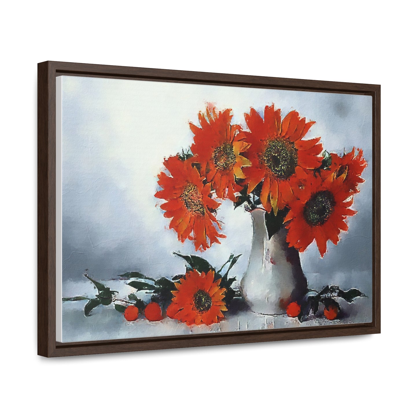 Still life with flowers in a vase, Canvas Wraps Painting