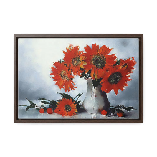 Still life with flowers in a vase, Canvas Wraps Painting