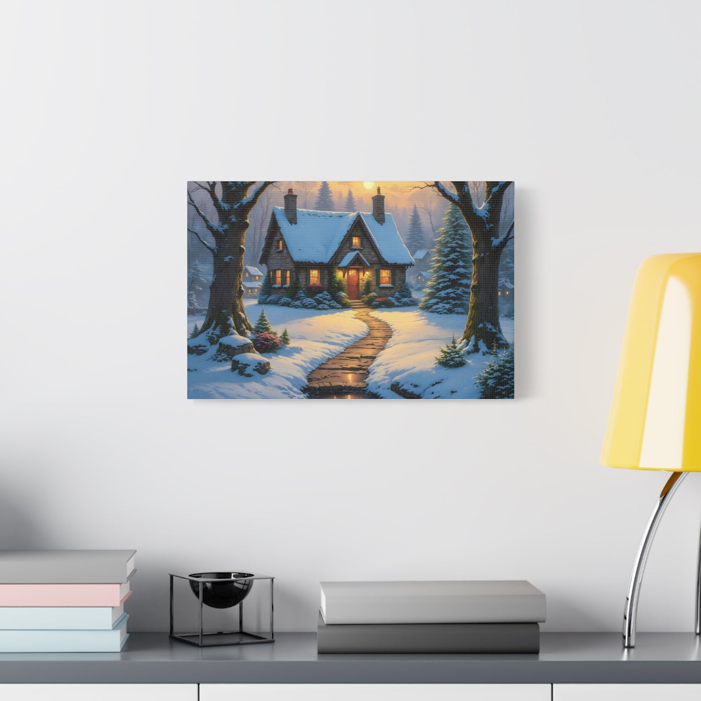 Canvas Art Print - Hidden Cottage, Thomas Kinkade Inspired artwork