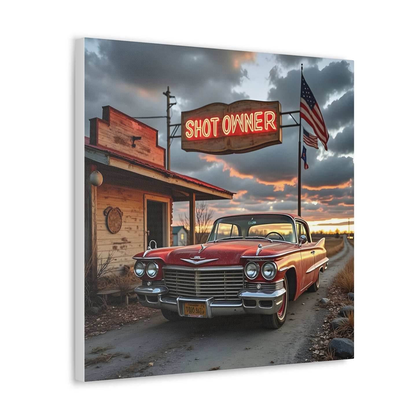 Canvas Prints - Mid West Neon Sign Shot Owner scene