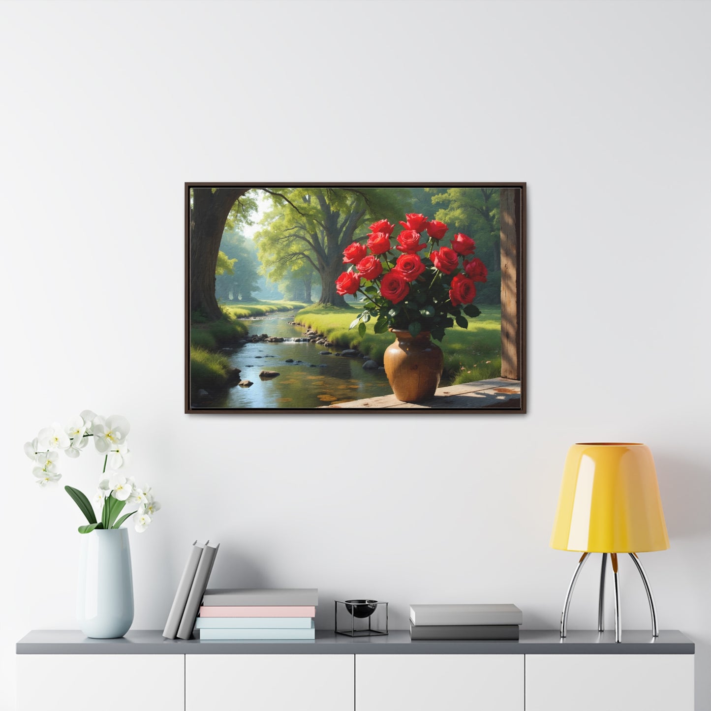 Forest landscape idyllic atmosphere – Canvas print wrap