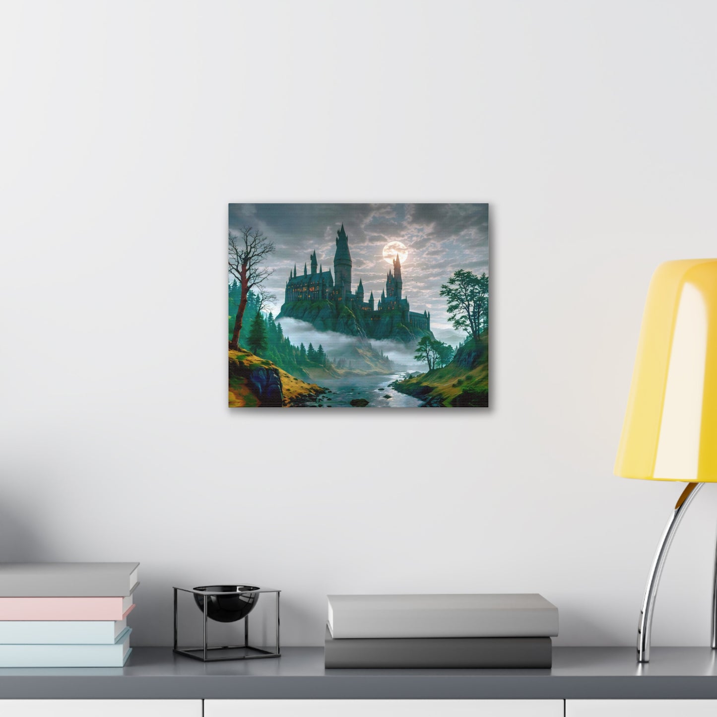 Canvas Print, Hogwarts Castle under the moonlight