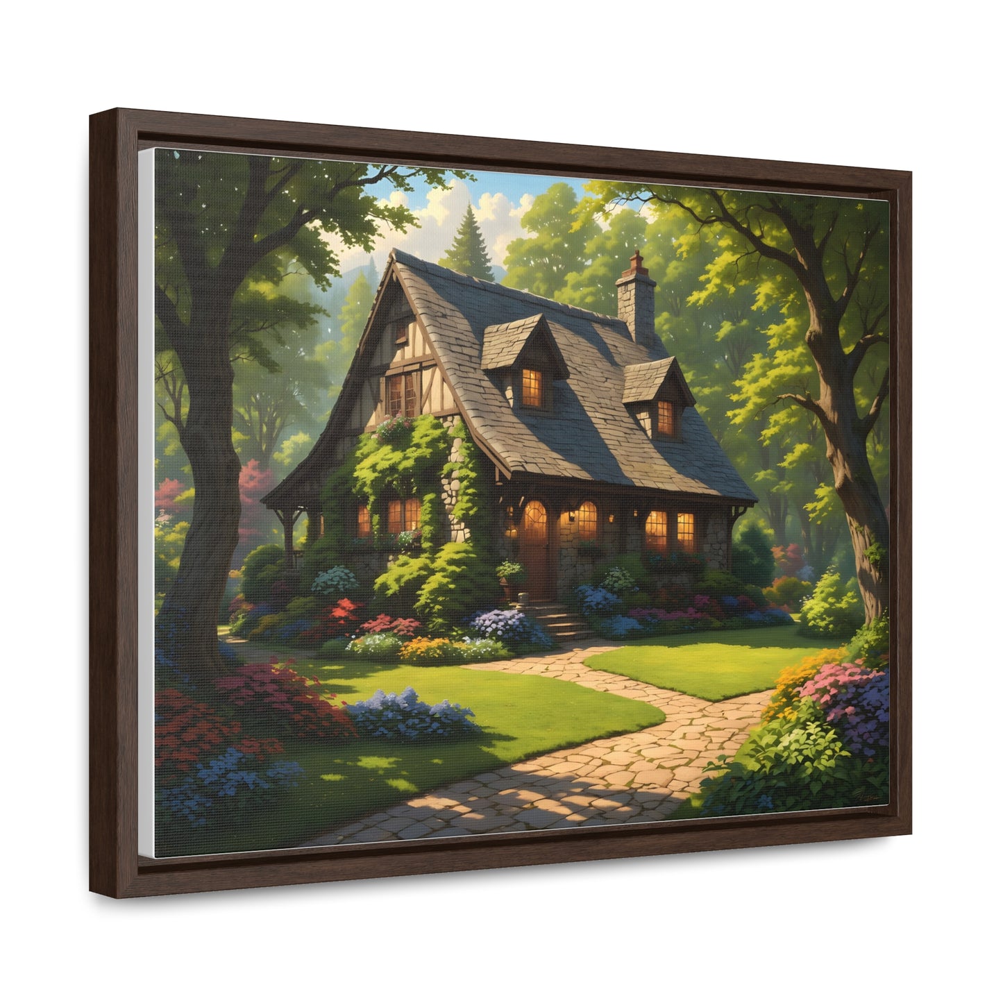 Canvas Wrap - Magic Forest Cottage Landscape