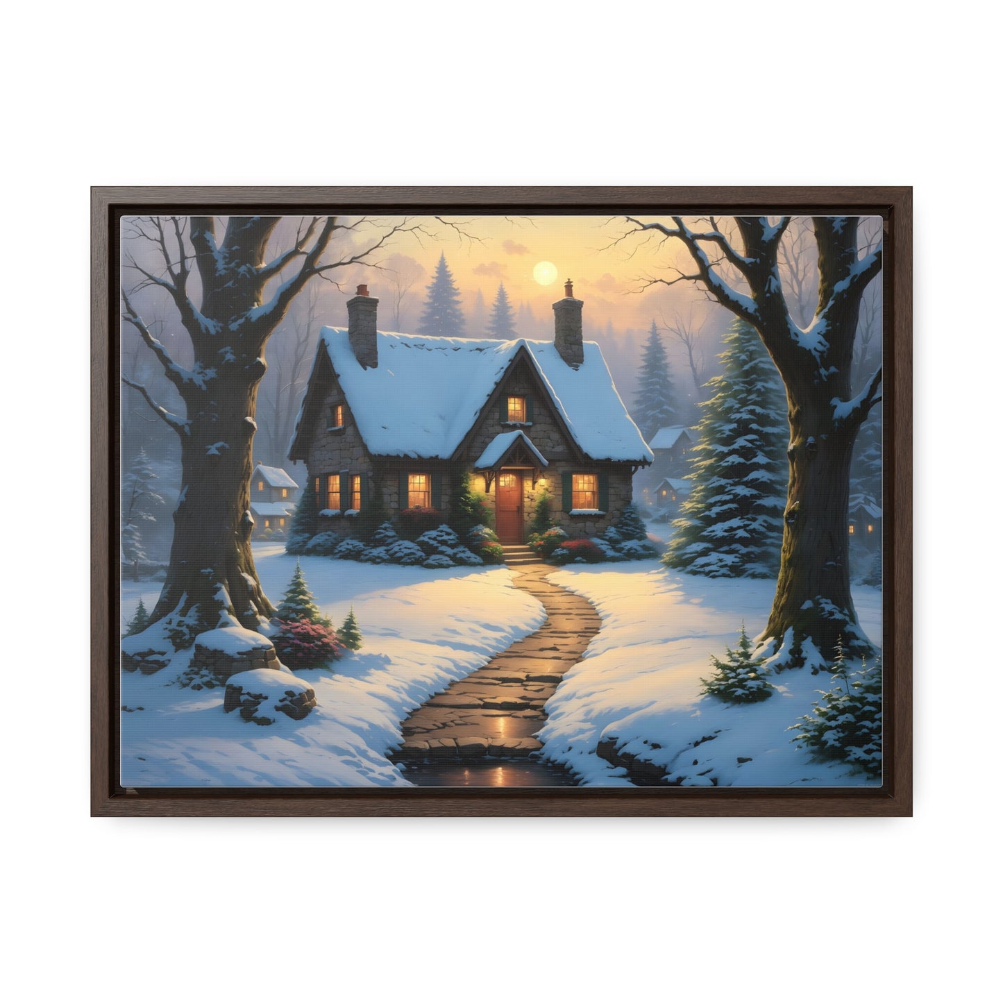 Canvas Wraps - Cottage in the Magic Forest Landscape