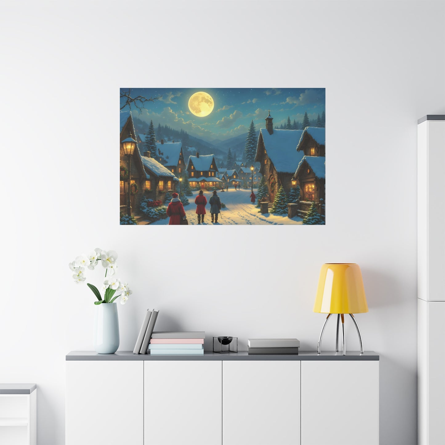 Canvas Print - Christmas Night, Thomas Kinkade inspiration