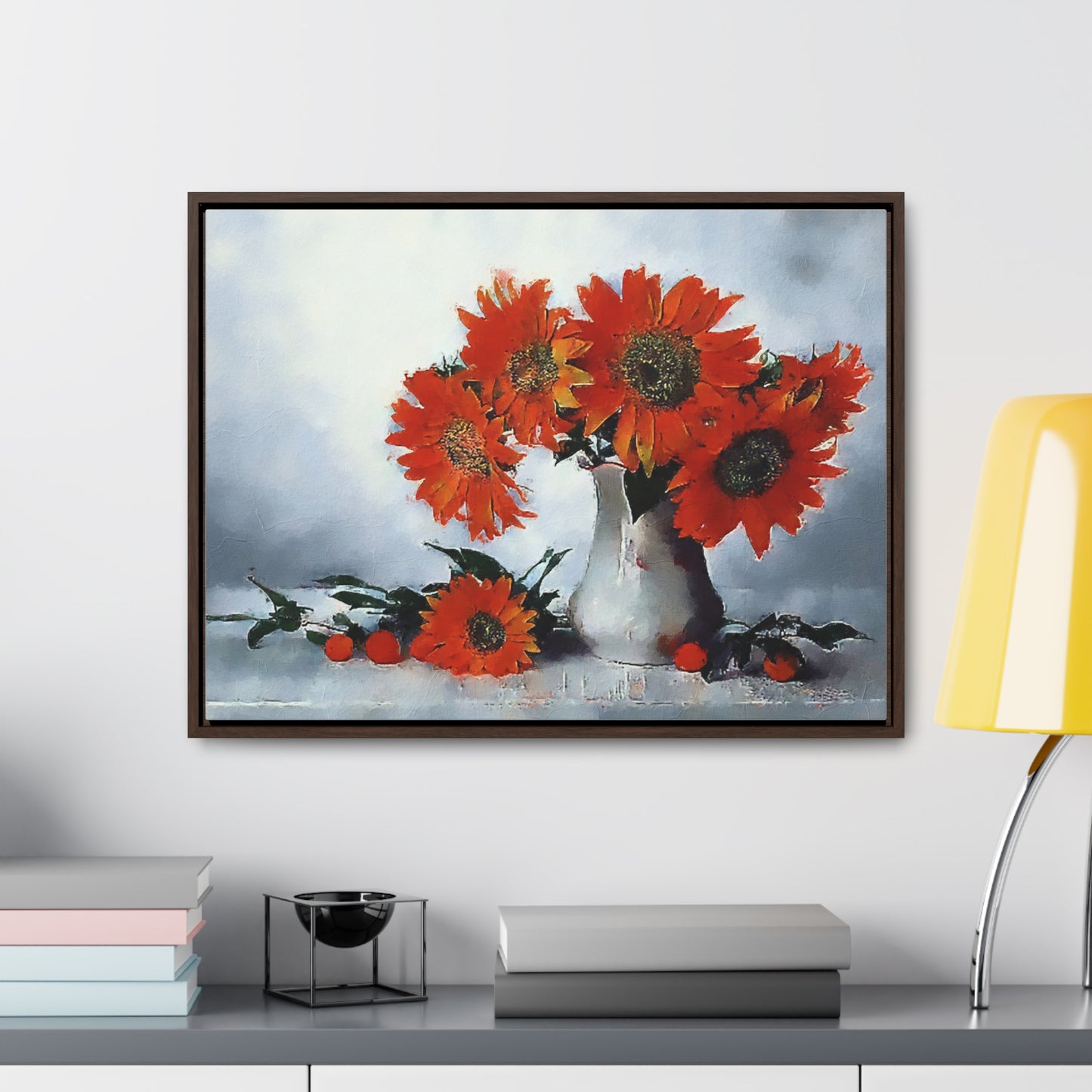 Still life with flowers in a vase, Canvas Wraps Painting