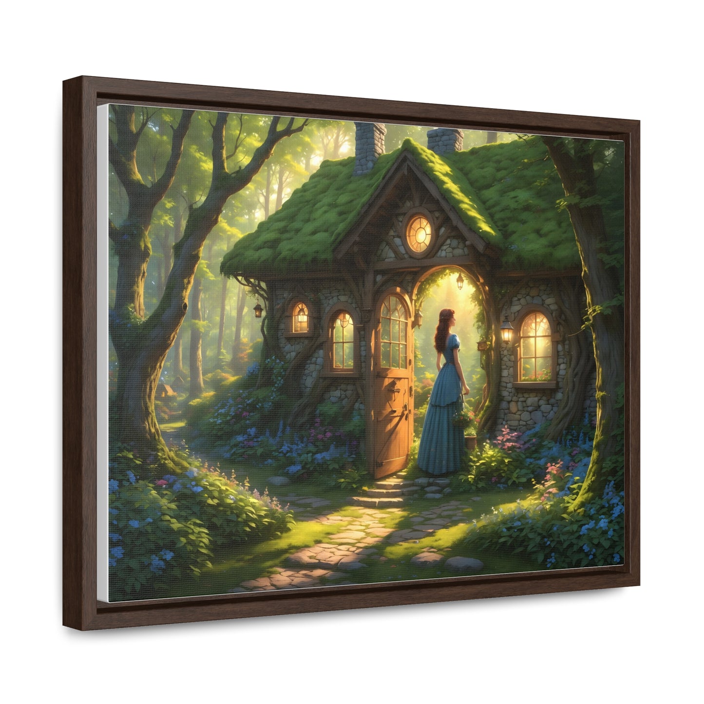 Canvas Wrap, Magic Forest Cottage Landscape