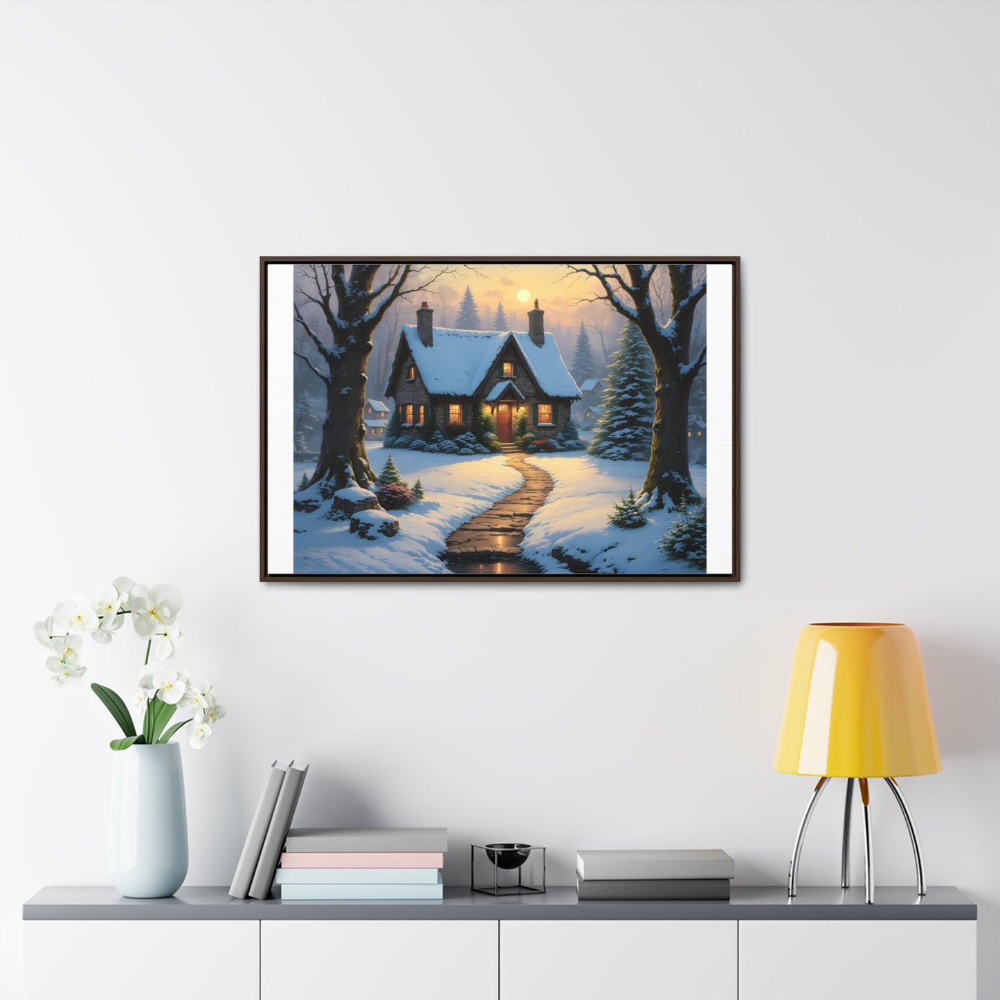 Canvas Wraps - Cottage in the Magic Forest Landscape