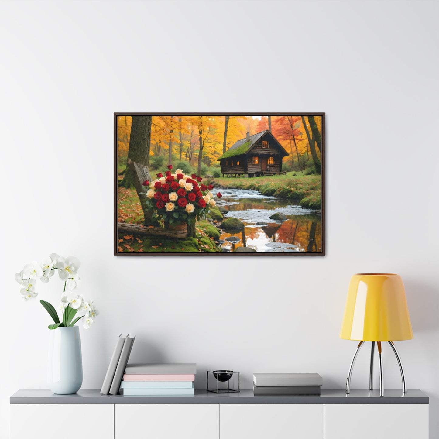 Gallery Canvas Wraps, Horizontal Frame, Forest landscape idyllic atmosphere