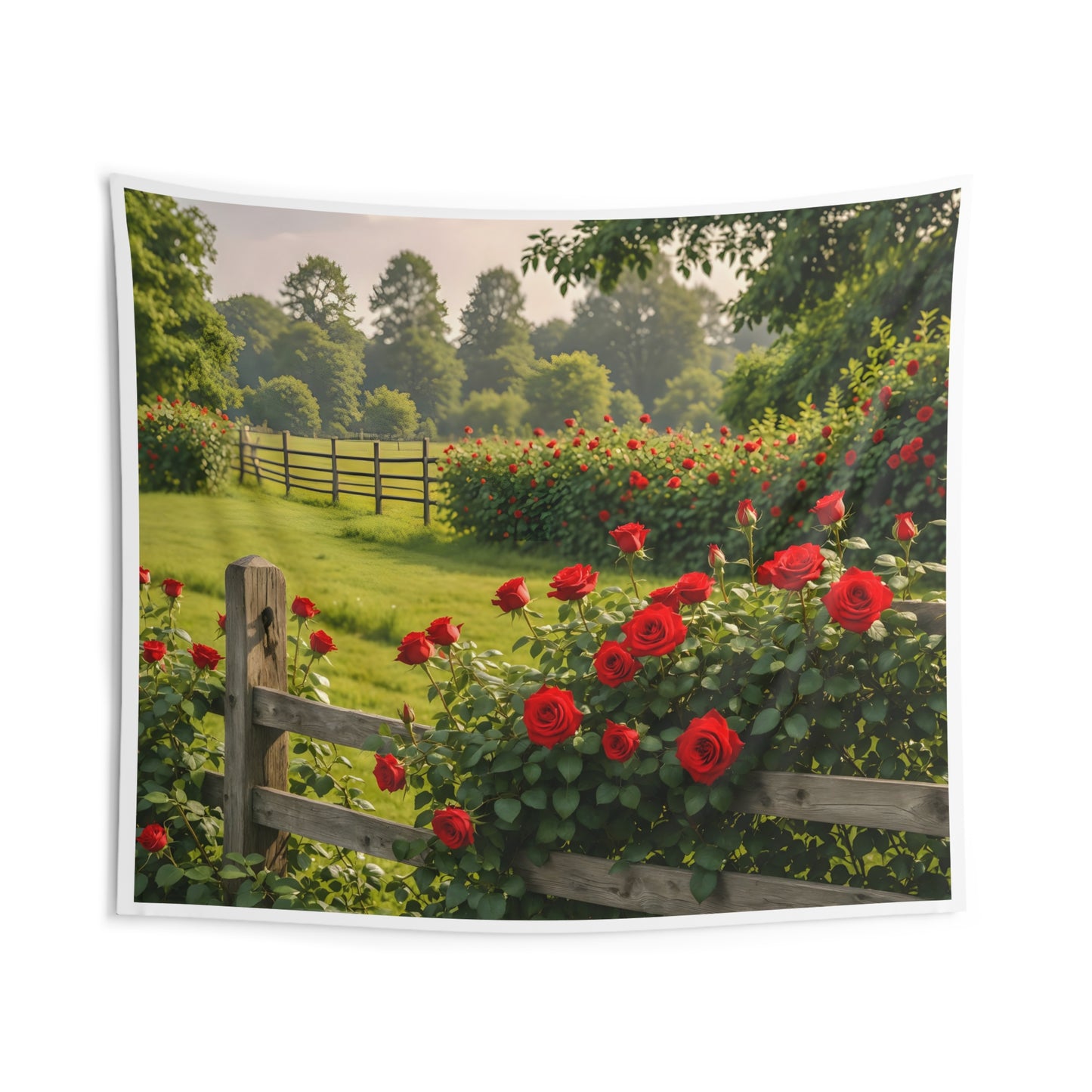 Red roses in the garden, Tapestry