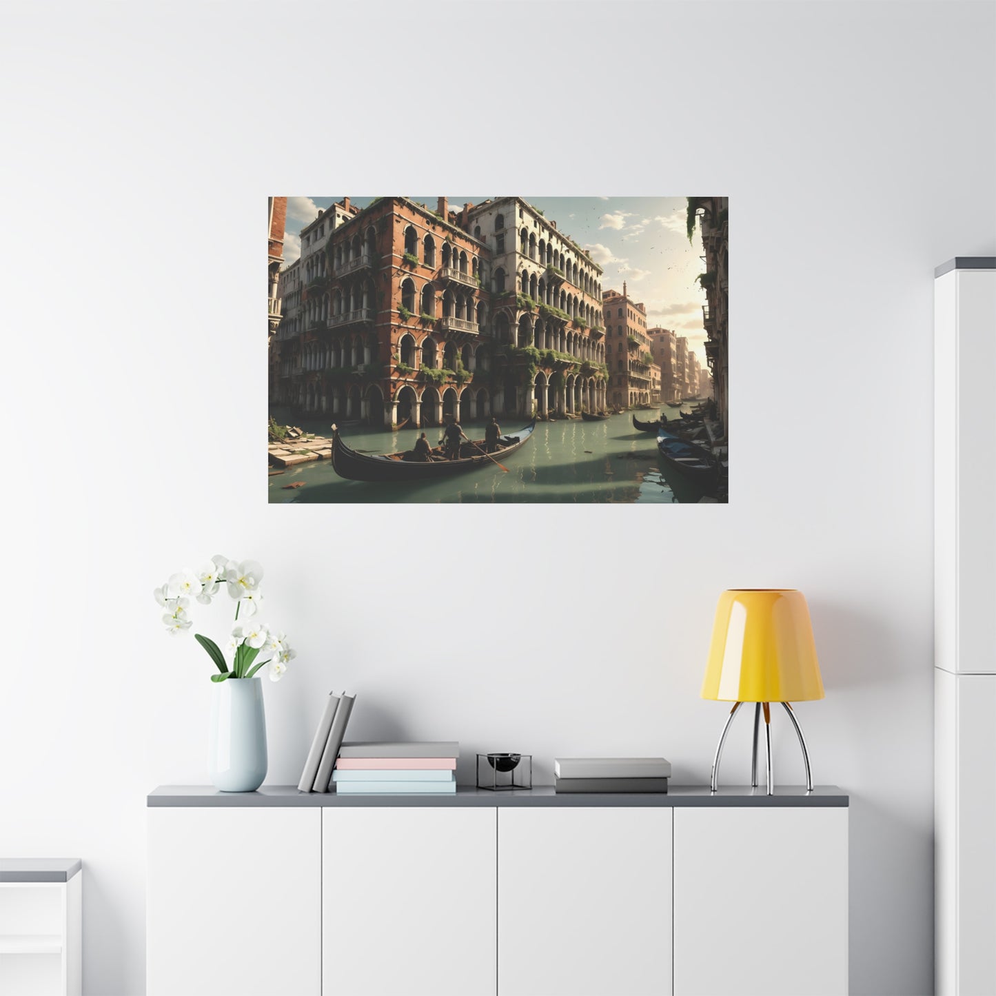 Canvas Wall Art - Post Apocalyptic Venice Fantasy