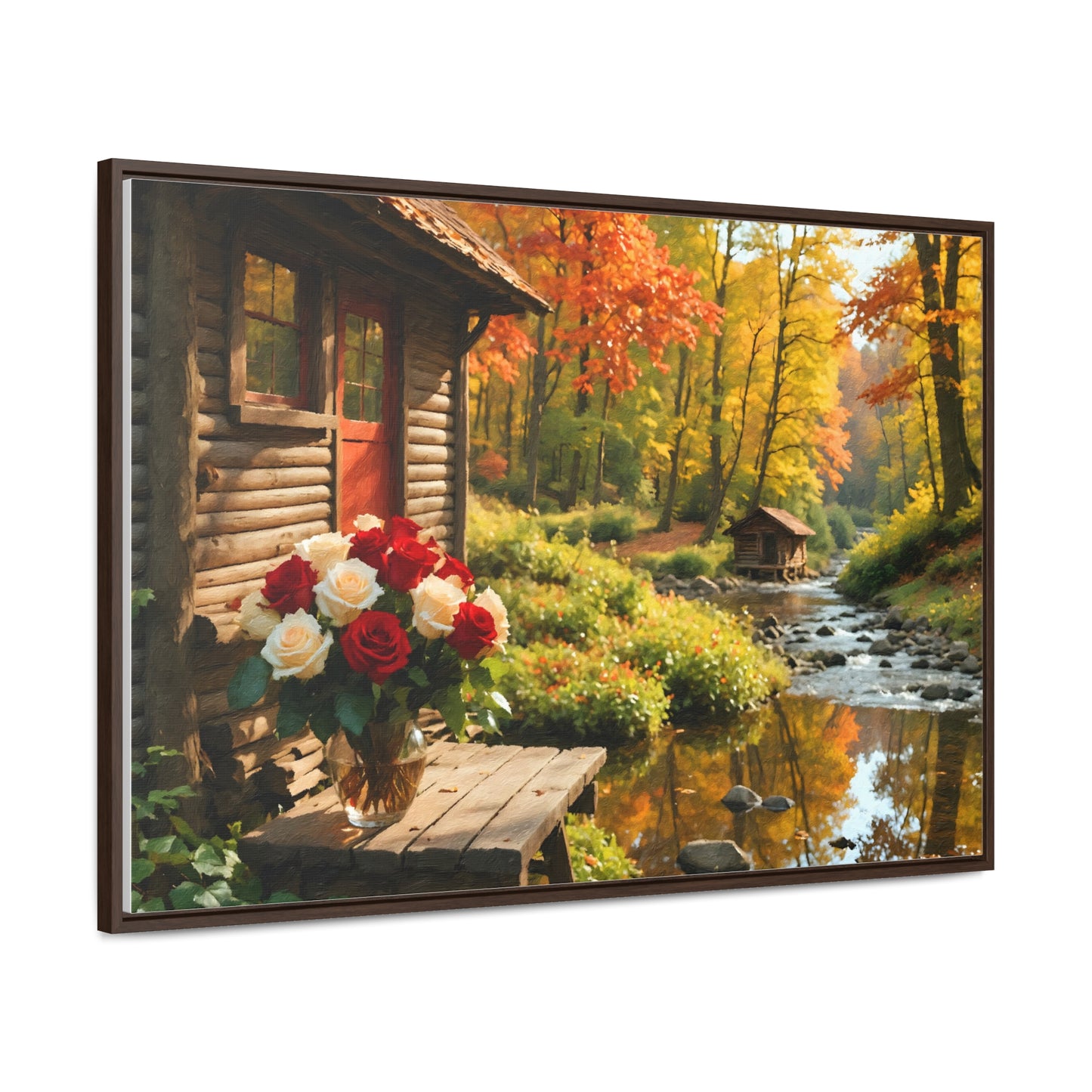 Forest landscape idyllic atmosphere – Canvas print wrap