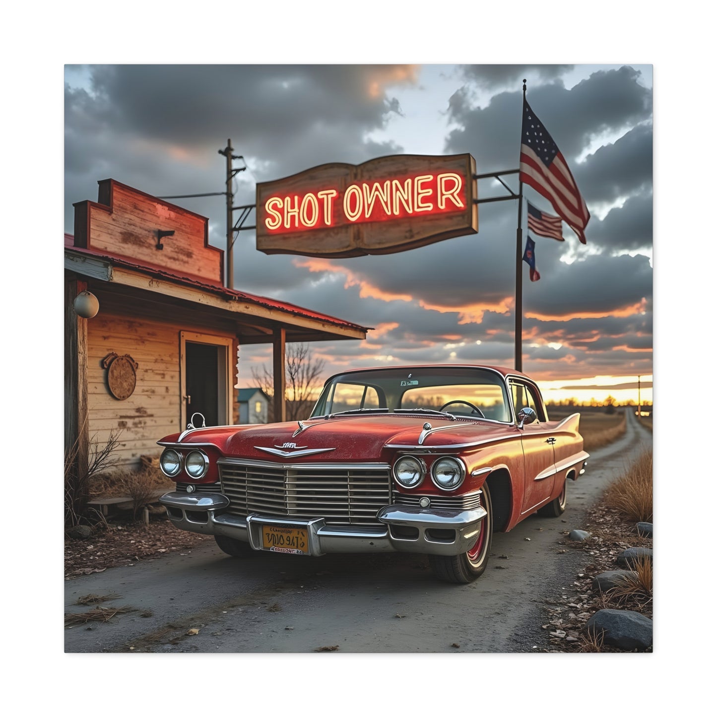 Canvas Prints - Mid West Neon Sign Shot Owner scene