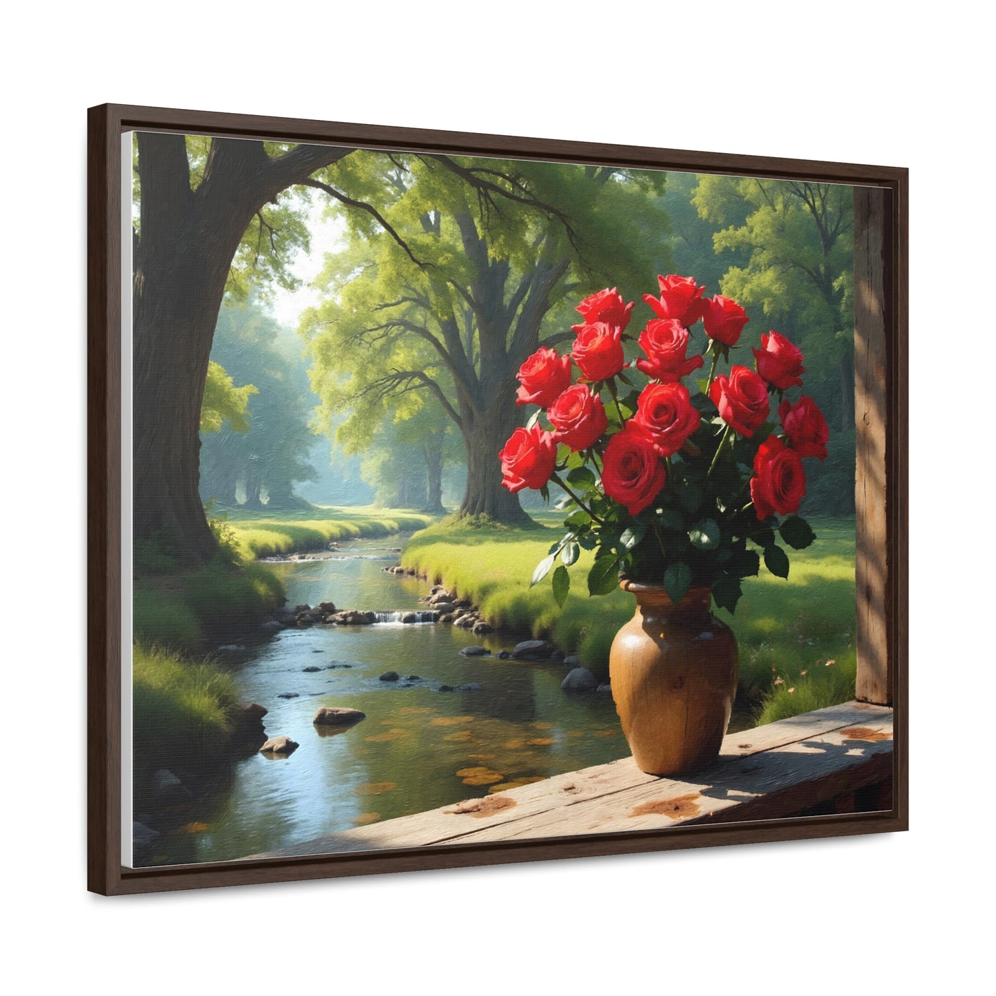 Forest landscape idyllic atmosphere – Canvas print wrap