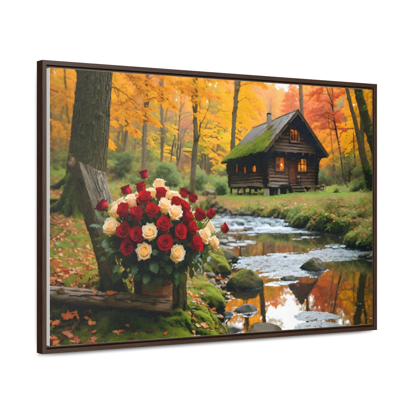 Gallery Canvas Wraps, Horizontal Frame, Forest landscape idyllic atmosphere