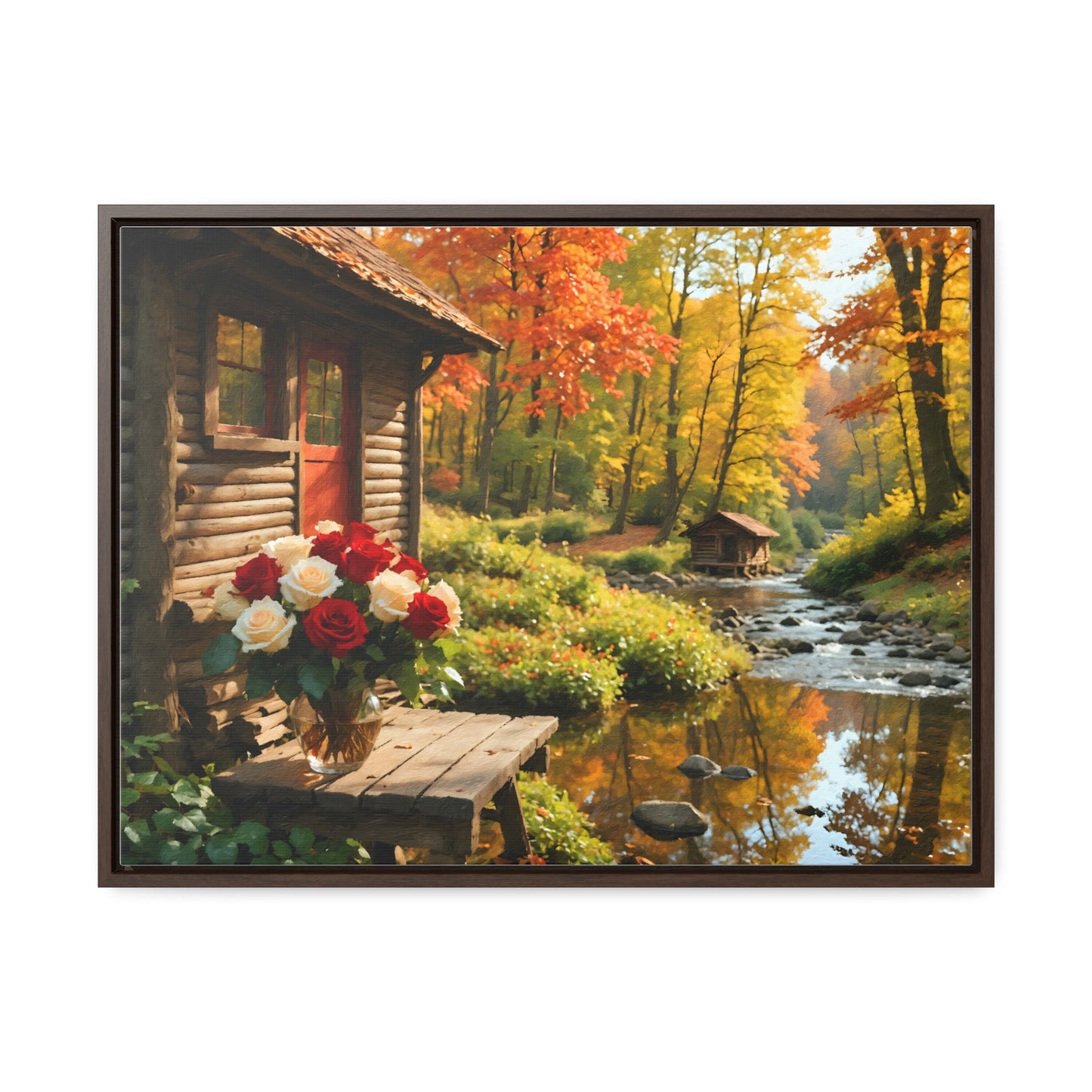 Forest landscape idyllic atmosphere – Canvas print wrap