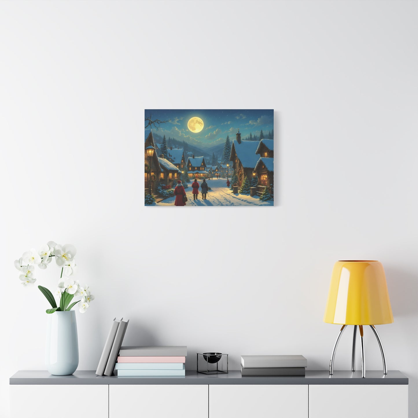 Canvas Print - Christmas Night, Thomas Kinkade inspiration