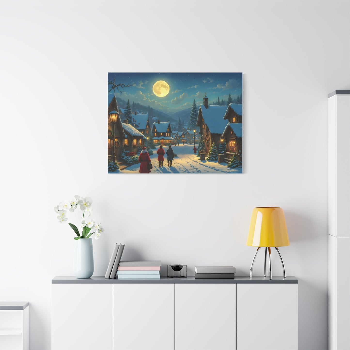 Canvas Print - Christmas Night, Thomas Kinkade inspiration