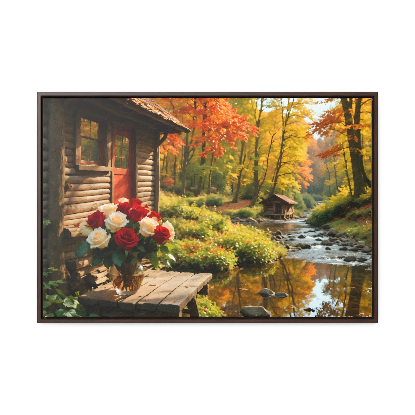 Forest landscape idyllic atmosphere – Canvas print wrap