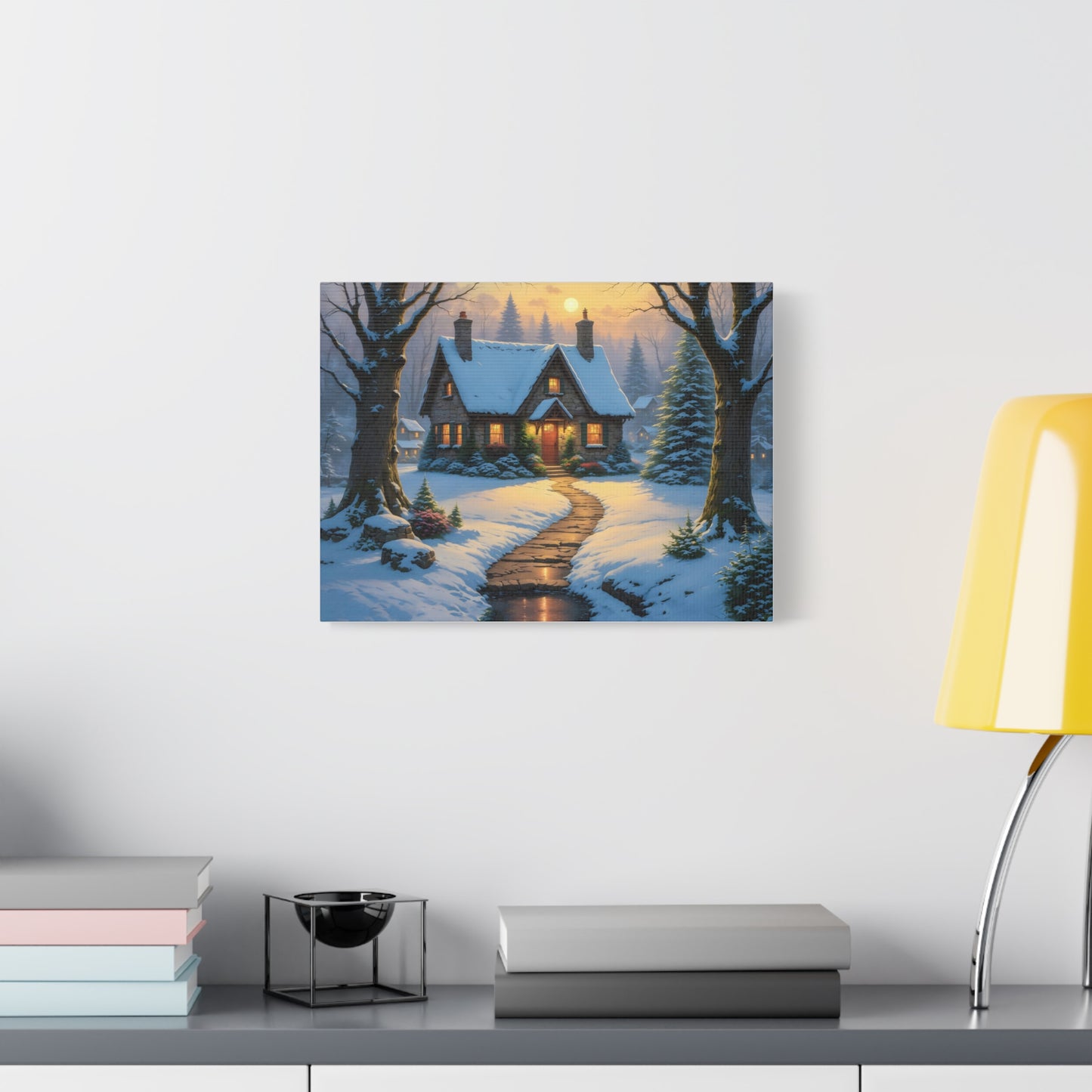 Canvas Art Print - Hidden Cottage, Thomas Kinkade Inspired artwork